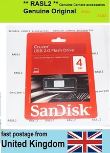 SanDisk 4GB USB Pen Flash Drive Memory Stick For Store Photos, Files, Documents - Afbeelding 1 van 2