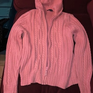 Girl’s Lands End Pink XXL Zip Up Thick Sweater With Hood, Only Worn A Few Times - Picture 1 of 24