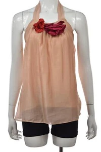 NEW Ann Taylor Womens Top Size 10 Petite Pink Halter Shirt Blouse NWT - Picture 1 of 5