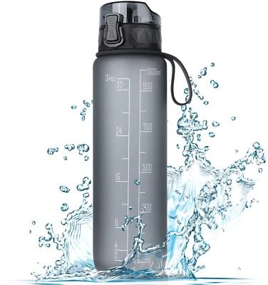 FULDENT Sport Trinkflasche 1L Auslaufsicher Design Trinkflasche BPA Frei Tritan...