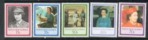 P.N.G MNH 1986 SG520-524 60 CUMPLEAÑOS DE QEII - Imagen 1 de 1