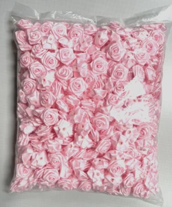 pink bow pink rose bows ribbon pink ribbon pink rosette bows 1.5" size 500 pcs. - Picture 1 of 6