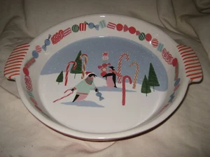 Anthropologie George & Viv Very Merry Christmas 10 1/2" Pie Baking Dish NEW - Picture 1 of 4