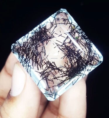 Loose Gemstone Natural Rutile Quartz 88+ Ct Certified Beautiful Square Gems A385 - Image 1 of 4