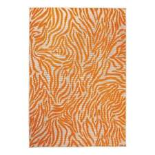 Indoor/Outdoor Orange Rug 7ft. 10in. x 10ft. 6in. Animal Print Pattern 89995