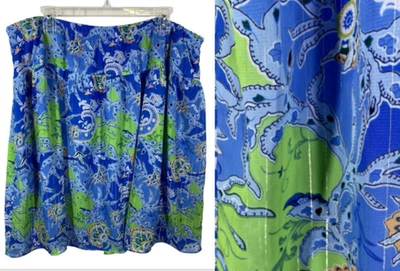 Fashion Bug Skirt Size 1X Blue Green Floral Chiffon Layered Fairy Angel Core Y2K - Image 1 of 4