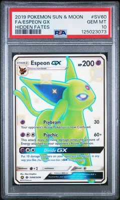 PSA 10 Espeon GX SV60/SV94 Hidden Fates: Shiny Vault Holo - Image 1 of 2