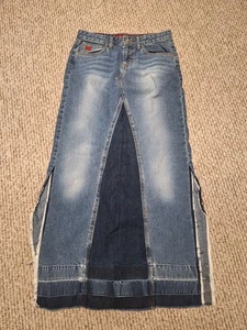 Vintage 90s 00s Retro Bongo Denim Y2k Butterfly Skirt Women's 3 - Picture 1 of 10