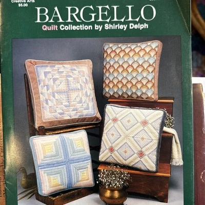 Quilt Design Needlepoint Pattern Booklets Bargello Pillows Chart  - Image 1 of 2