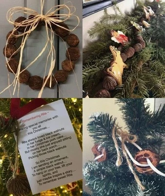 约 260 野生黑胡桃壳、水洗、漂浮测试仅用于装饰 — 第 1/4 张图片