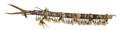 Espada estilo Dayak Mandau con daga + vaina, Borneo Foto 1 de 4