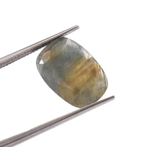 10.30 CT Natural CERTIFIED Bi-Color Ceylon Parti Sapphire Cushion Loose Gemstone - Picture 1 of 5