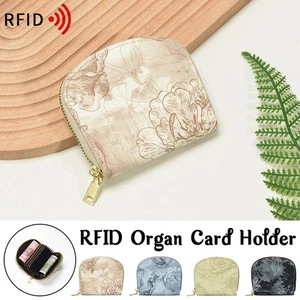 New Stylish Retro RFID Anti Theft Card Holder Multi Slot Coin Purse for Secure - Picture 1 of 16