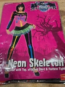 Smiffys Neon Skelett Damen Erwachsene Medium 10-12 Kostüm 21316 SCHNELLER VERSAND! AF5 - Bild 1 von 1