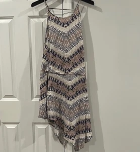 Free People Purple Dress Printed Sheath Spaghetti Strap Asymmetrical Hem Small - Picture 1 of 5