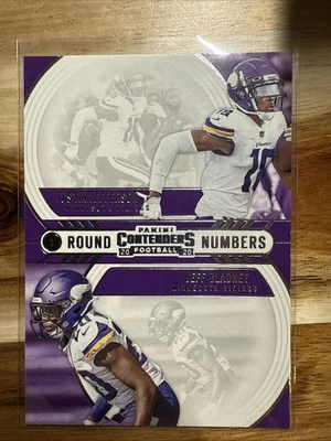 2020 Contenders Round Numbers 1 Justin Jefferson Jeff Gladney Rookie Vikings RC - Image 1 of 2
