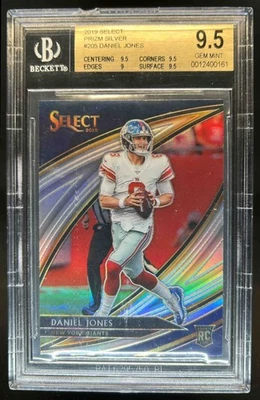 2019 Select Daniel Jones RC Silver Prizm Rookie Field #205 Giants BGS 9.5 - Image 1 of 2