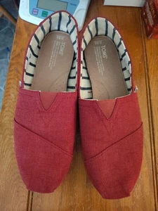 Toms Herren The Venice Collection Schwarz Kirsche Heritage Canvas Slipper Schuh 10,5 - Bild 1 von 3