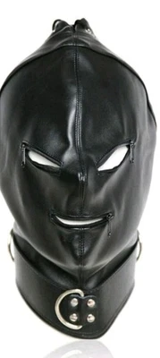  Máscara Gimp disfraz imitación cuero con malla.  Cremallera ojos y boca  Foto 1 de 2