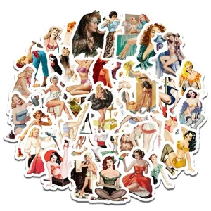 20 adesivi casuali vintage retrò pin up ragazza decalcomanie laptop idro spedizione gratuita! - Foto 1 di 4