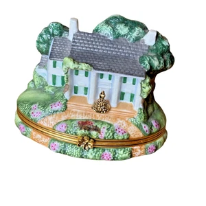 Franklin Mint Gone With The Wind Romance of Tara Hinged Trinket Box Vtg - Picture 1 of 5