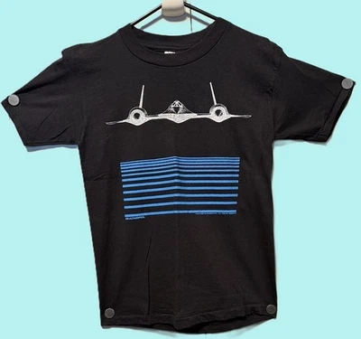 Vintage Adult 1986 SR-71 Blackbird Mach 3 Tuff Ones Made USA Champion Shirt Sz M - Image 1 of 4