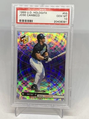 1999 Upper Deck Foil HoloGrFX Jose Canseco Devil Rays STAR PSA 10 GEM MT POP 8 - Image 1 of 4