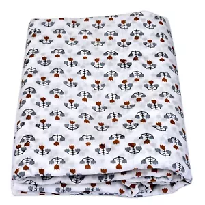 Handmade Indian Block Printed Cotton Fabric White Light Weight Garment Material - Picture 1 of 5