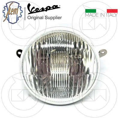 FARO VESPA PX 125 150 200 ARCOBALENO FANALE ANTERIORE ORIGINALE SIEM IN VETRO