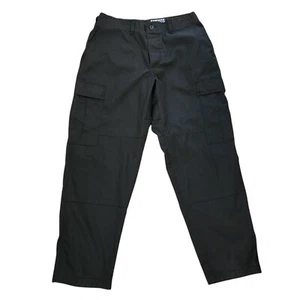 Vintage Camco Cargo Pants Mens Large Black Rip-Stop 35-39x29-32 Made in USA - Picture 1 of 3