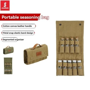 1 Set Camping Seasoning Holder Outdoor Condiment Bottles Set with Storage Bag - Picture 1 of 13