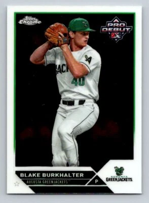 2023 Topps Pro Debut #PDC-187 Blake Burkhalter Chrome - Image 1 of 2