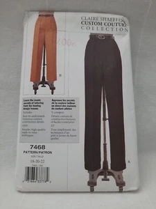 Pantalones Vogue 7468 Misses Claire Shaeffer's Custom Couture Collection Talla 18-20-22 - Imagen 1 de 8