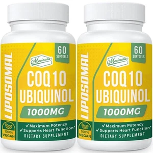 Mecinalis 1000mg Liposomal CoQ10 Softgels Better Absorption CoQ10 60ct. x 2 - Picture 1 of 8