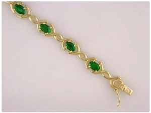 JDL 4 CARAT GREEN AGATE BRACELET - Picture 1 of 1