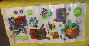 💥 RARE Vintage 18" X 40" Goosebumps Static Cling Jumbo Stick Ups Vinyl Art - Picture 1 of 2