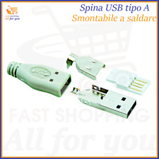 Spina connettore USB maschio di tipo A saldare spinotto da attacco volante 4 pin