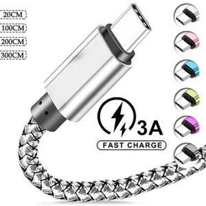 Knit Charging Cable USB C Fast Charger For Type C/iPhone/Android Nylon - Picture 1 of 17