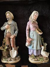 Homco Ceramic Old Man and Woman Collection #8816 Rare Find Beautiful Set