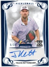 TRAVIS RETTENMAIER 2023 LEAF PICKLEBALL PREMIER EDITION XRC ROOKIE AUTO 5/20