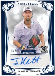 TRAVIS RETTENMAIER 2023 LEAF PICKLEBALL PREMIER EDITION XRC ROOKIE AUTO 5/20