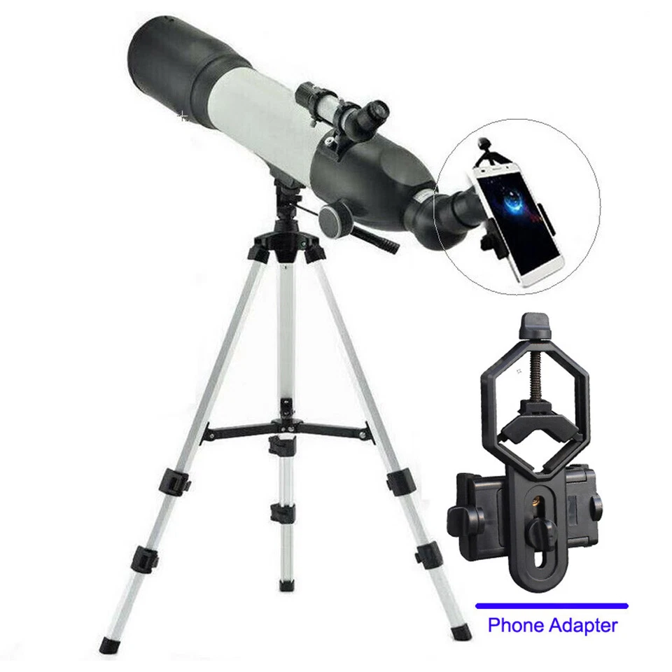 Skyoptikst Beginner Telescope for Moon &Planets, 500mm w/Phone Adapter HD FGMC - Image 1 of 4