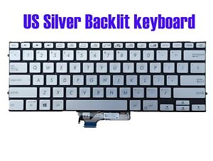 US Silver Backlit keyboard for Asus UX431F UX431FA UX431FN UX431FL UX431DA