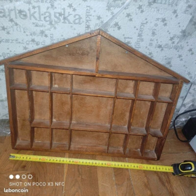 ANCIENNE ETAGERE BOIS MAISON FEVE MINIATURE 47cm x 40cm - Photo 1/4