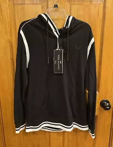 Nick Danger Black & White Long Sleeve Lightweight Hoodie Sweatshirt XL w/Pocket - Picture 1 of 12