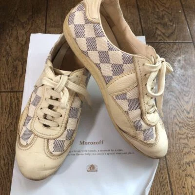 Tênis Louis Vuitton LV Damier Azur 36 genuíno - Imagem 1 de 4