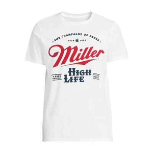 Miller High Life Men's Logo Graphic T-Shirt, White Size XL(46-48) - Picture 1 of 6