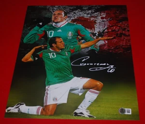 Mexico Soccer Star CUAUHTEMOC BLANCO Signed 11X14 PHOTO Beckett COA 2W799515 - Picture 1 of 3