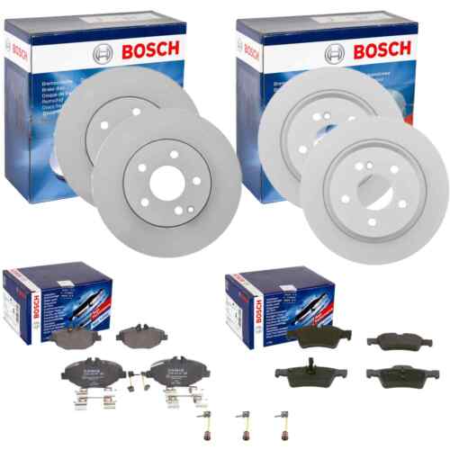 Bosch brake discs + front + rear pads suitable for Mercedes E-Class W211 