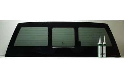 Fits 2017-2025 Ford F250 F350 Back Glass Manual Sliding Window / Heated + 2Glues - Image 1 of 4